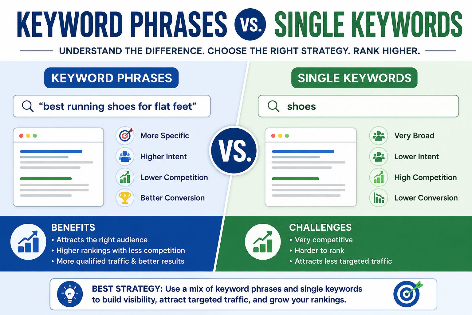 Keyword Phrases vs. Single Keywords