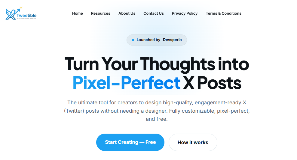 Tweetible Platform Development