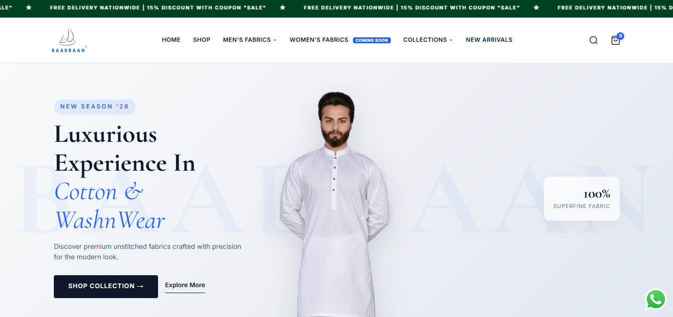 Baadbaan E-Commerce Store Design